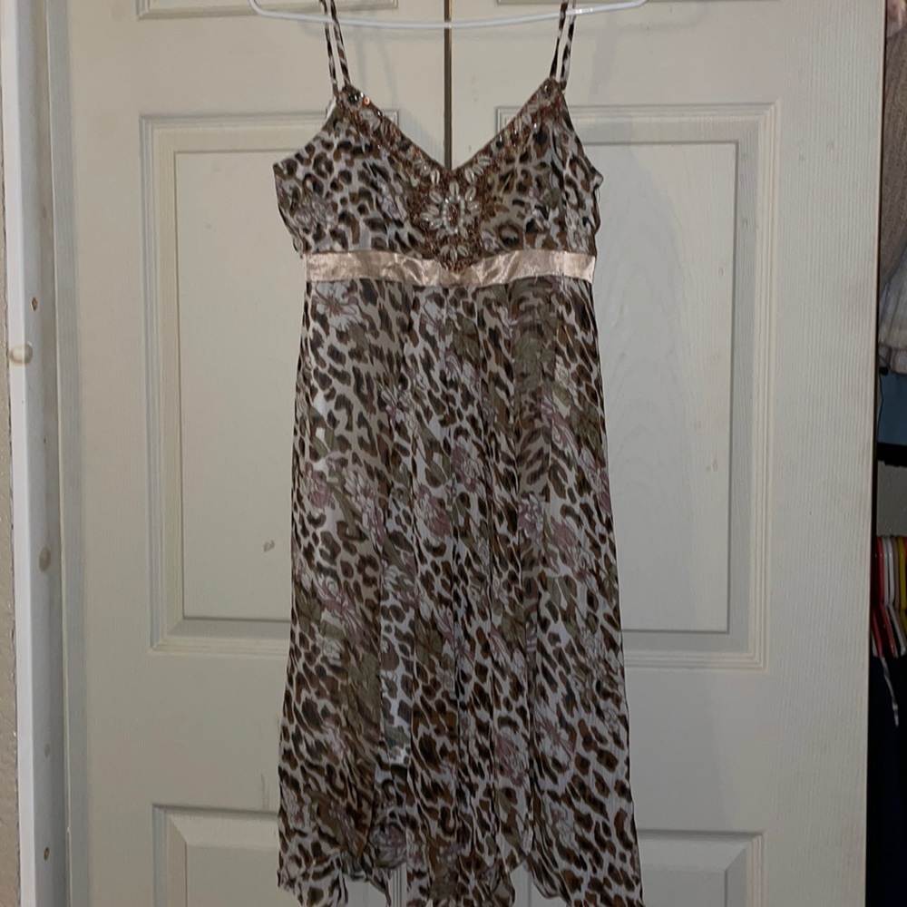Floral cheetah dress